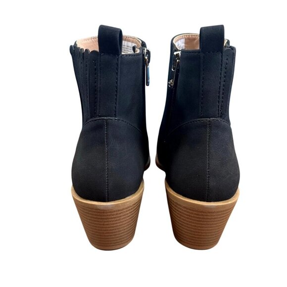 Draper James Womens 7 Elle Bootie Chunky Stacked Heel Zip-up Ankle Boots Brown - Picture 3 of 10